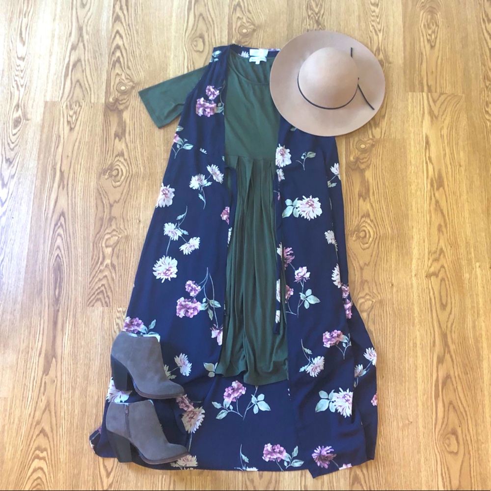 Peach Love Sleeveless Duster - Small